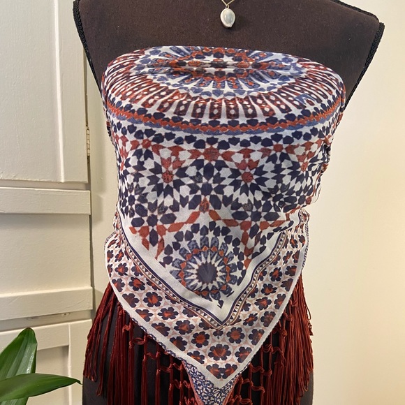 Sheer Tassel Tube Top - Picture 3 of 5